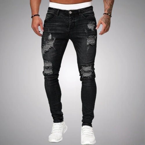 Da Uomo Jeans Slim Destroyed Con Struttura Stretch