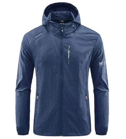 Da Uomo Giacca Estiva Ultra Leggera con Cappuccio Antivento e Protezione Solare