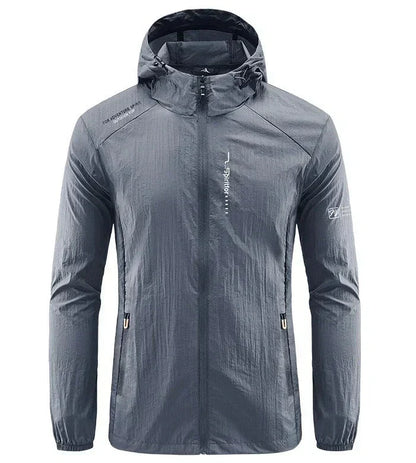 Da Uomo Giacca Estiva Ultra Leggera con Cappuccio Antivento e Protezione Solare