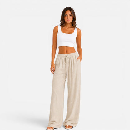 Da Donna Pantaloni Ampi Coulisse Vestibilità Morbida Relax Moderna