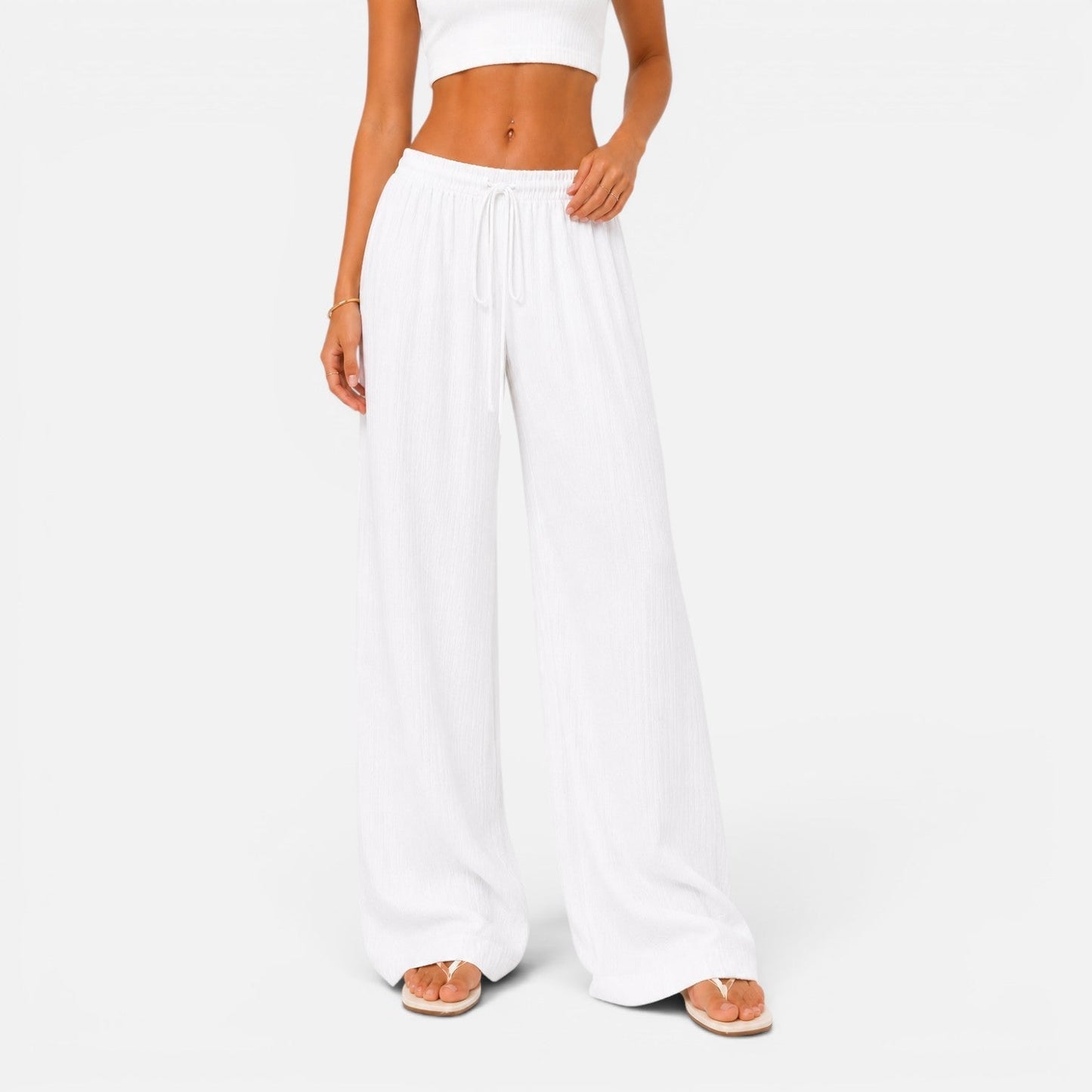 Da Donna Pantaloni Ampi Coulisse Vestibilità Morbida Relax Moderna