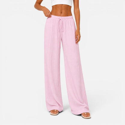 Da Donna Pantaloni Ampi Coulisse Vestibilità Morbida Relax Moderna