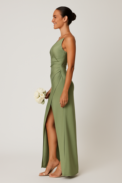 Da Donna Abito Monospalla Maxi Spacco Alto Silhouette Sculpted
